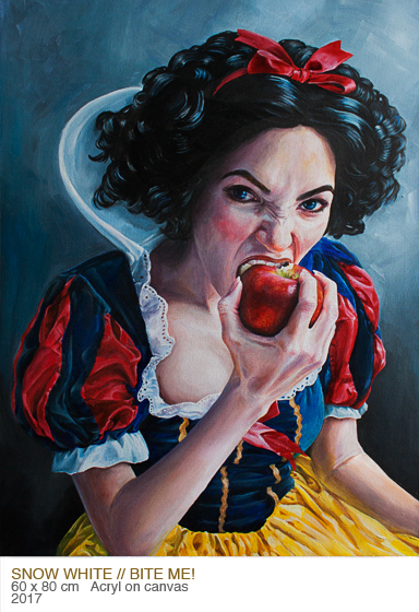 Snow White Painting by Gordana Ristic